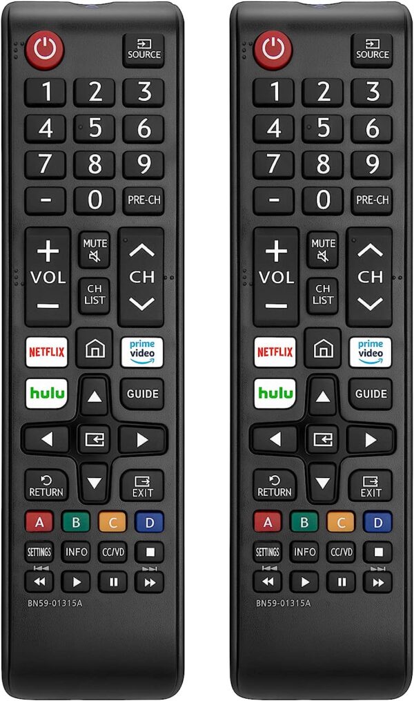 【Pack of 2】 New Universal Remote for All Samsung TV Remote, Replacement Compatible for All Samsung Smart TV, LED, LCD, HDTV, 3D, Series TV - Image 2