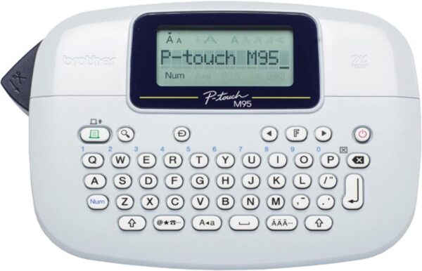 Brother P-Touch, PTM95, Handy Label Maker, 9 Type Styles, 8 Deco Mode Patterns, Navy Blue, Blue Gray - Image 2