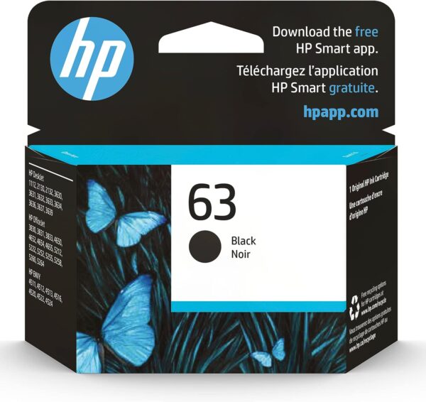 Black Ink Cartridge | Works with HP DeskJet 1112, 2130, 3630 Series; HP ENVY 4510, 4520 Series; HP OfficeJet 3830, 4650, 5200 Series | Eligible for Instant Ink