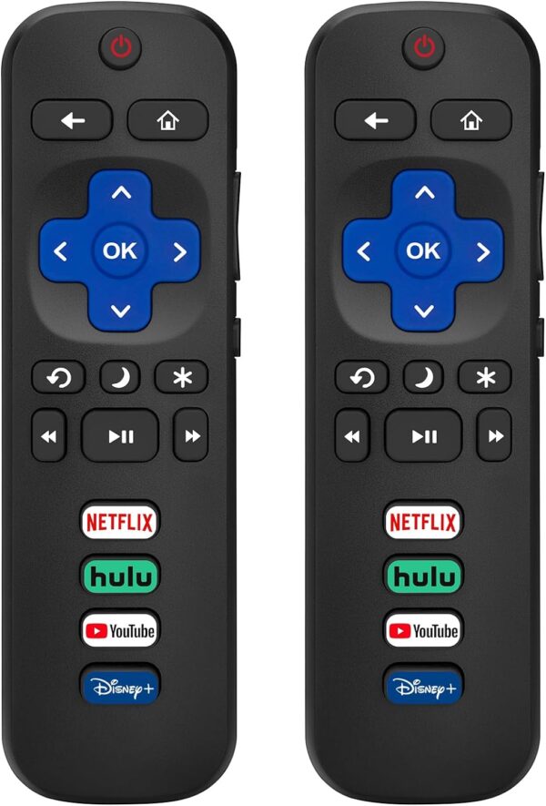 Replacement Remote Control Only for Roku TV, Compatible for TCL Roku/Hisense Roku/Onn Roku/Philips Roku Smart TVs - Image 2