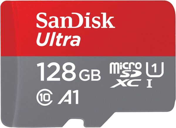 128GB Ultra microSDXC UHS-I Memory Card with Adapter - Up to 140MB/s, C10, U1, Full HD, A1, MicroSD Card - SDSQUAB-128G-GN6MA [New Version]