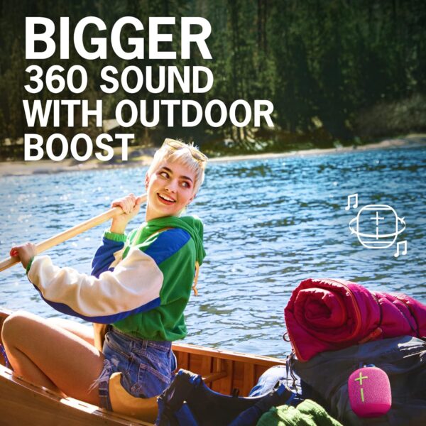 Ultimate Ears WONDERBOOM 3, Small Portable Wireless Bluetooth Speaker, Big Bass 360-Degree Sound for Outdoors, Waterproof, Dustproof IP67, Floatable, - Image 3