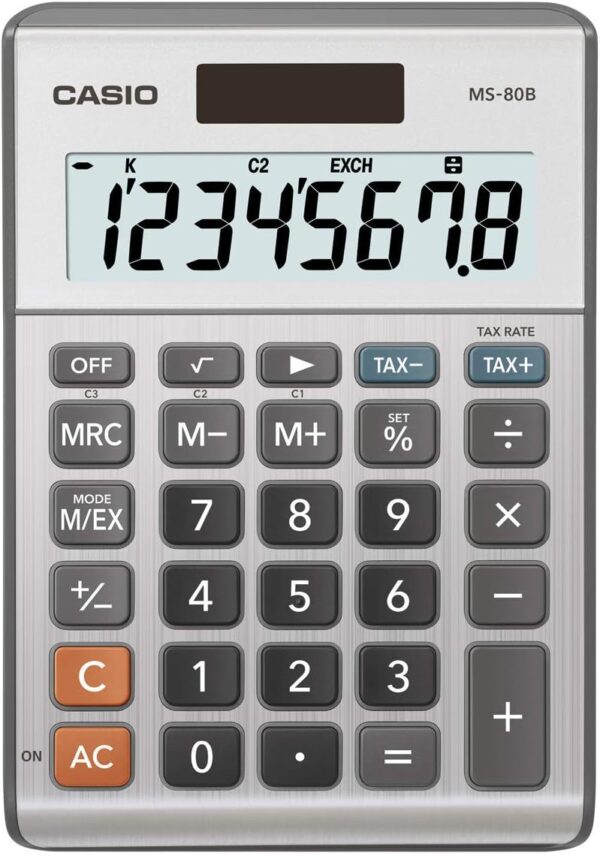 Casio MS-80B Standard Function Desktop Calculator,Black 147D×103W×28.8H mm - Image 3