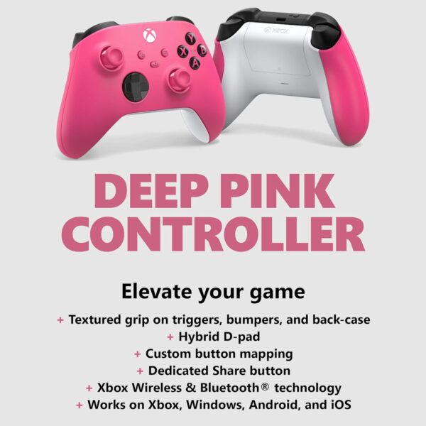 Series X/S Wireless Controller, Deep Pink (QAU 00082) (QAU00082) - Image 3