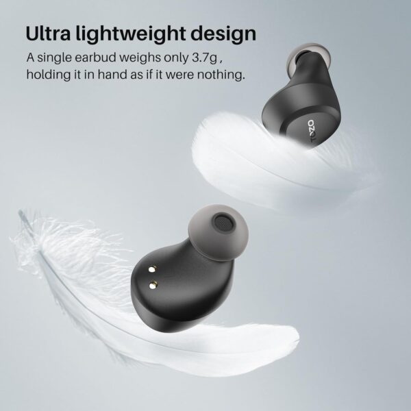 Mini Wireless Earbuds Bluetooth 5.3 in Ear Light-Weight Headphones Built-in Microphone, IPX5 Waterproof, Immersive Premium Sound Long Distance Connection Headset with Charging Case, Black - Image 3