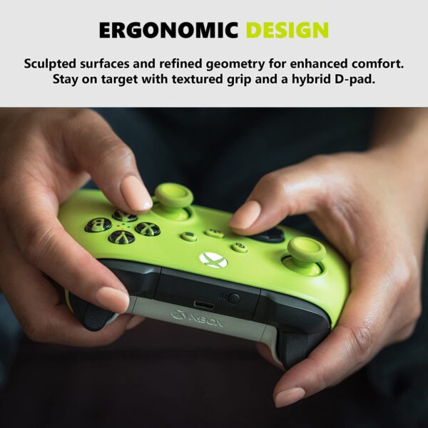 Core Wireless Gaming Controller – Electric Volt – Xbox Series X|S, Xbox One, Windows PC, Android, and iOS - Image 4