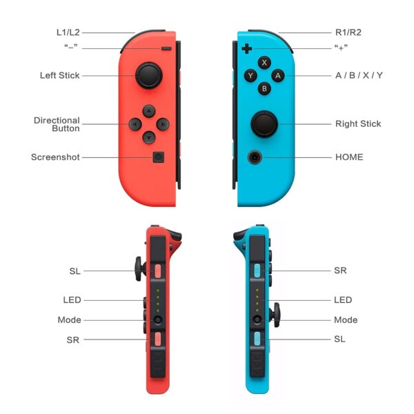 Controller,Replacement for Switch Controllers, Support Dual Vibration/Wake-up/Motion Control - Image 4