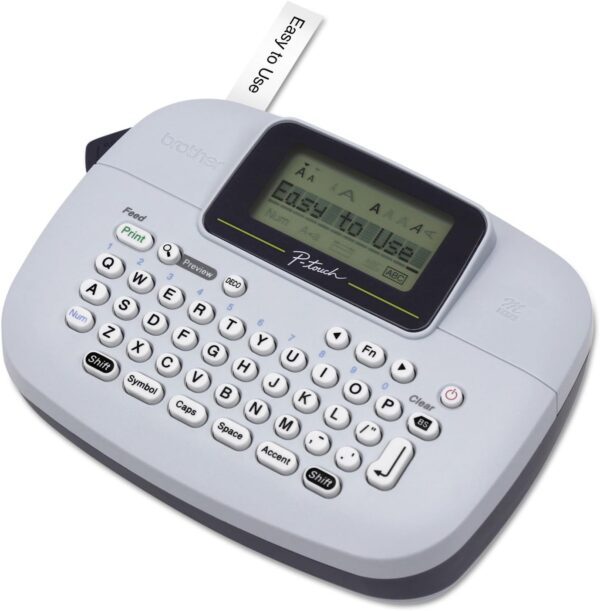 Brother P-Touch, PTM95, Handy Label Maker, 9 Type Styles, 8 Deco Mode Patterns, Navy Blue, Blue Gray - Image 4