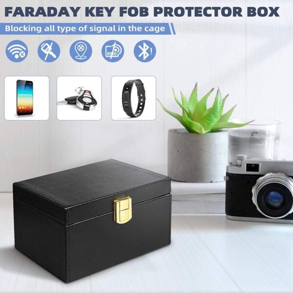 Faraday Box for Car Keys, Car Key Signal Blocking Box, Keyless Entry Car Key Safe Protector RFID Key Box RFID Anti-Theft Signal Blocking Cages - Image 4