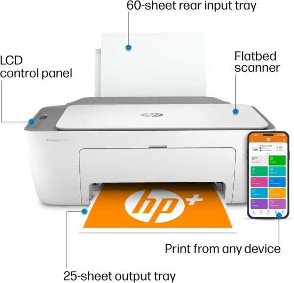 Wireless Color inkjet-printer, Print, scan, copy, Easy setup, Mobile printing, Best-for home, Instant Ink with HP+ - Image 4