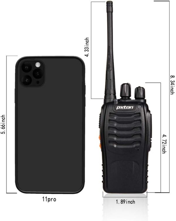 Walkie Talkies Long Range for Adults with Earpieces,16 Channel Walky Talky Rechargeable Handheld Two Way Radios with Flashlight Li-ion Battery and Charger - Image 4