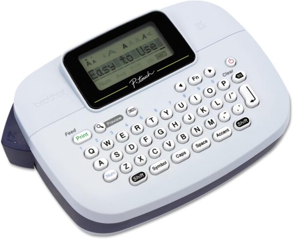 Brother P-Touch, PTM95, Handy Label Maker, 9 Type Styles, 8 Deco Mode Patterns, Navy Blue, Blue Gray - Image 5