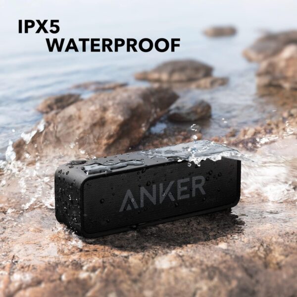 Upgraded, Anker Soundcore Bluetooth Speaker with IPX5 Waterproof, Stereo Sound, 24H Playtime, Portable Wireless Speaker for iPhone, Samsung and More - Image 5