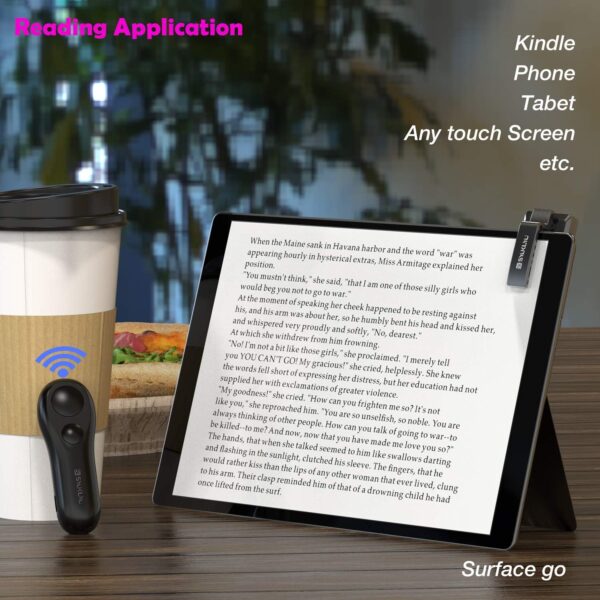 SK SYUKUYU RF Remote Control Page Turner for Kindle Reading Ipad Surface Comics, iPhone Android Tablets Reading Novels Taking Photos - Image 5