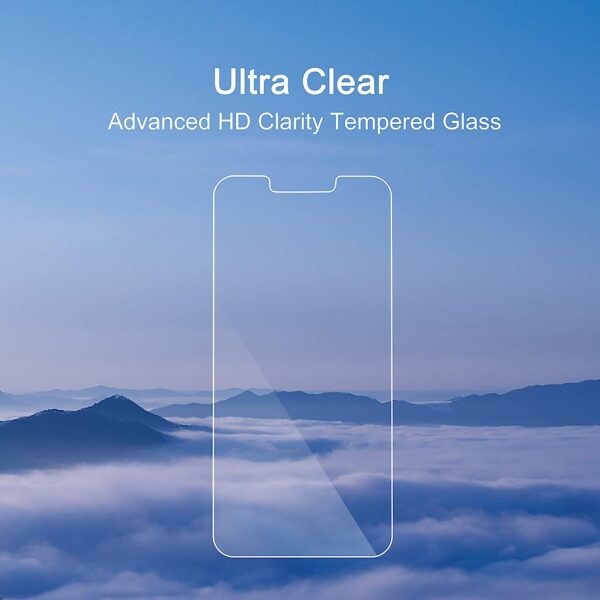 Glass Screen Protector for iPhone 14 / iPhone 13 / iPhone 13 Pro [6.1 Inch] Display 3 Pack Tempered Glass, Case Friendly - Image 5