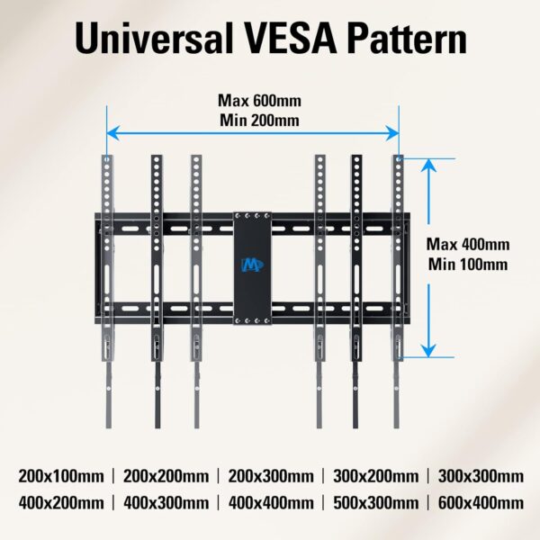 Dream UL Listed TV Mount for Most 37-75 Inch TV, Universal Tilt TV Wall Mount Fit 16", 18", 24" Stud with Loading Capacity 132lbs, Max Vesa 600 x 400mm, Low Profile Flat Wall Mount Bracket - Image 5