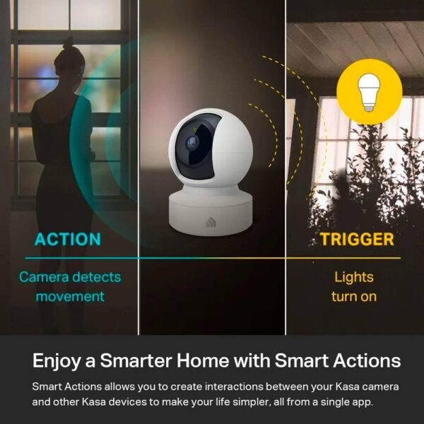 Indoor Pan/Tilt Smart Security Camera, 1080p HD Dog-Camera,2.4GHz with Night Vision,Motion Detection for Baby and Pet Monitor, Cloud & SD Card Storage, Works with Alexa& Google Home (EC70), White - Image 6