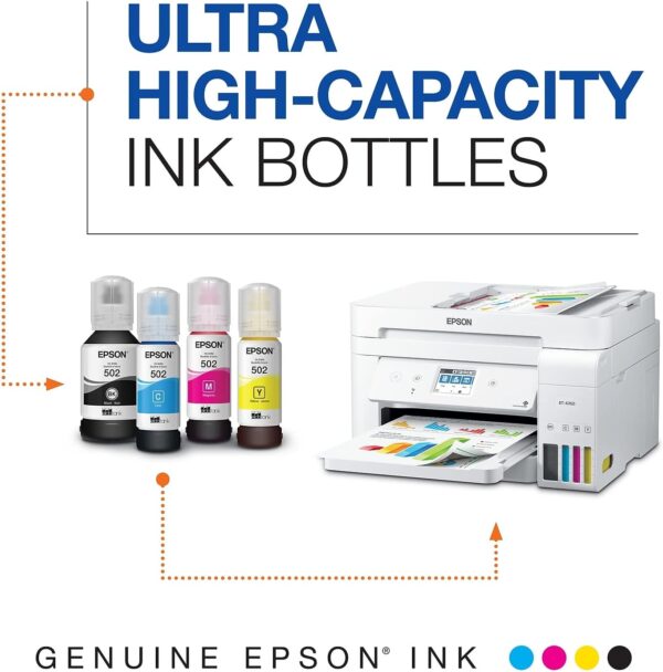 EPSON 502 EcoTank Ink Ultra-high Capacity Bottle Black Works with ET-2750, ET-2760, ET-2850, ET-3750, ET-3760, ET-3850, ET-4850, and other select EcoTank models - Image 6