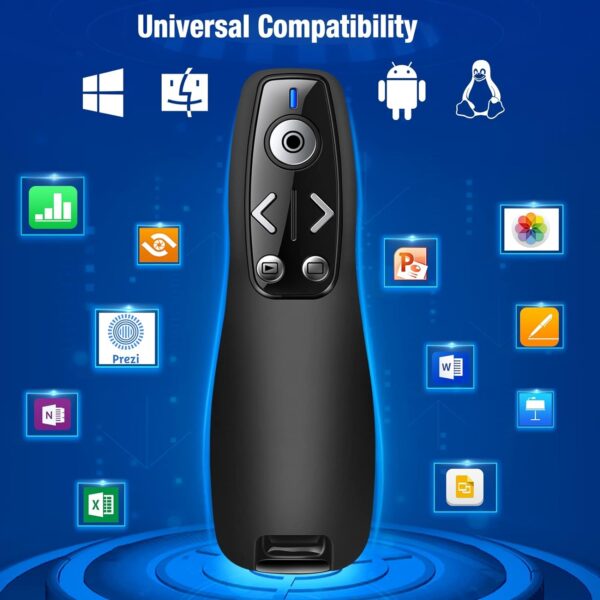 2-in-1 USB Type C Wireless Presenter Remote with Volume Control - Slide Advancer for PowerPoint, Mac, Computer, Laptop - Image 6