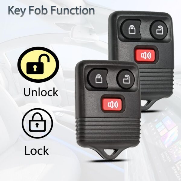 Key Fob Keyless Entry Fits for Ford F150 F250 F350 Explorer Expedition 1998-2016 / Ranger Escape Edge E150 Freestar / Lincoln Navigator Mercury Mazda 3 Button Remote Control Replacement CWTWB1U345 - Image 6