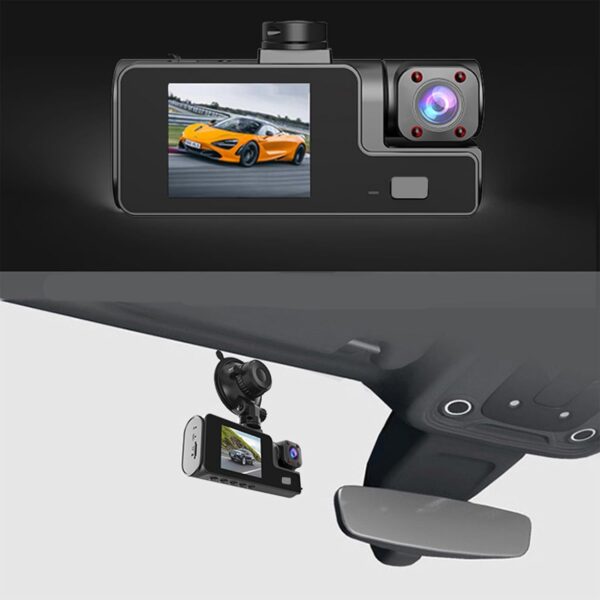 Dash Cam Front and Inside, 1080P FHD DVR Dash Camera for Cars, 140° Wide Angle Dashboard Camera, Car Driving Recorder with G-Sensor, Night Vision, Loop Recording, Parking Monitor, App - Image 6