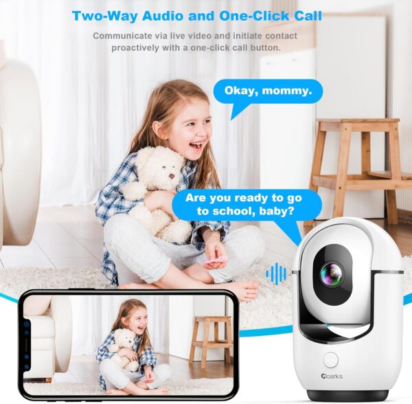 WiFi Indoor Camera for Home Security with AI Motion Detection, Baby/Pet Camera with Phone App, Color Night Vision - Image 7