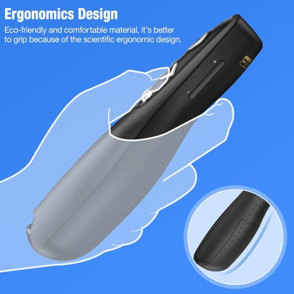 2-in-1 USB Type C Wireless Presenter Remote with Volume Control - Slide Advancer for PowerPoint, Mac, Computer, Laptop - Image 7